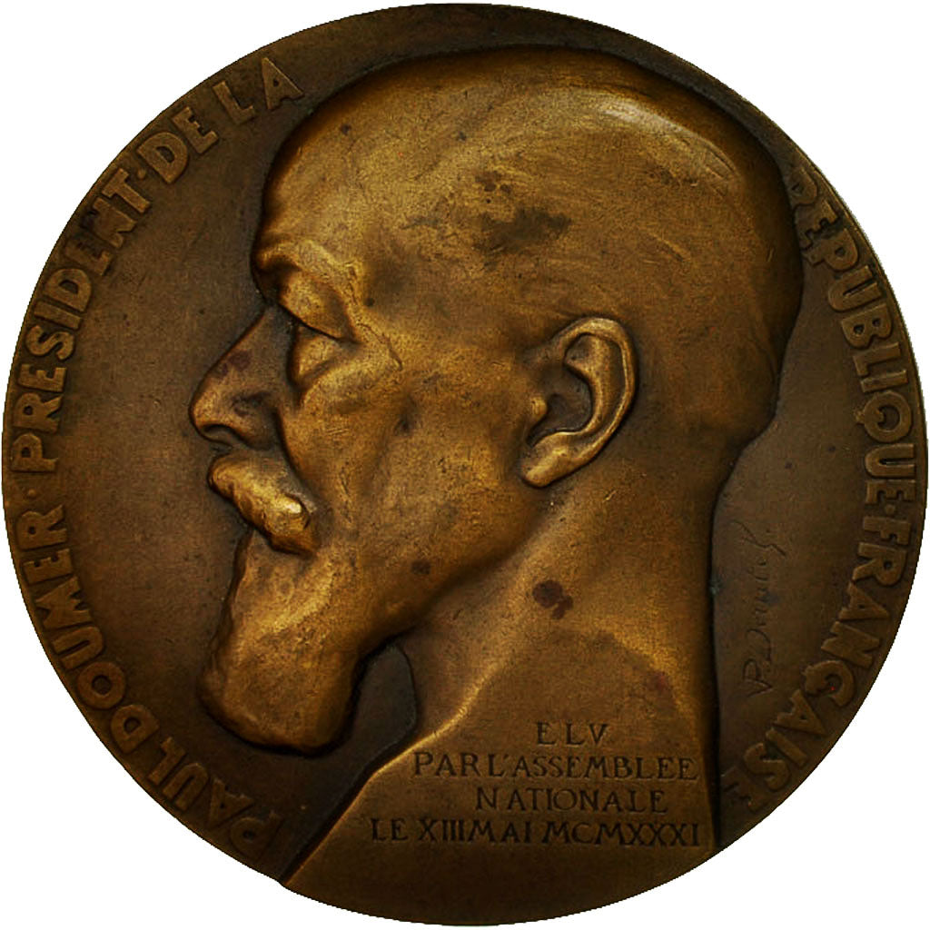 Francia, medalla, Paul Doumer, Président de la République Française, 1931