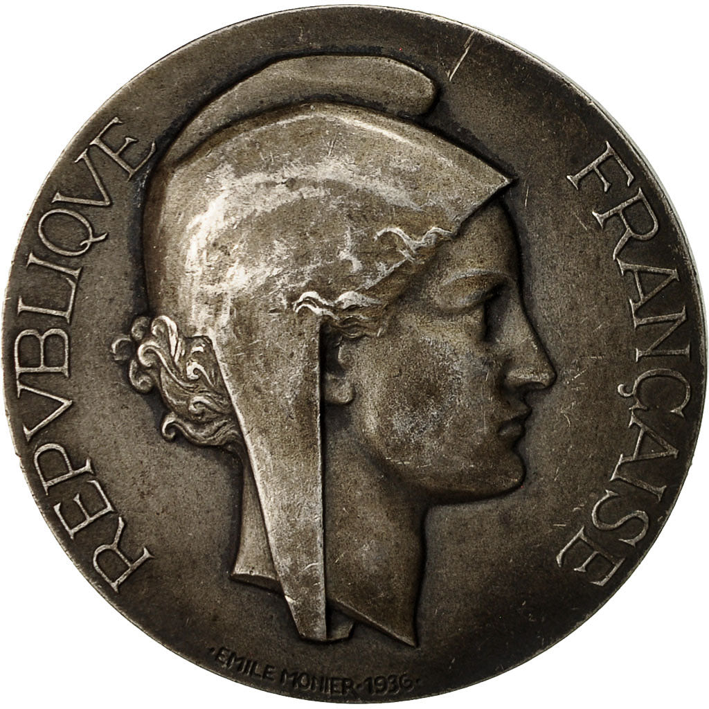 Francia, medaglia, Chambre des Députés, Marianne, 1936, Monier, SPL-, Argento