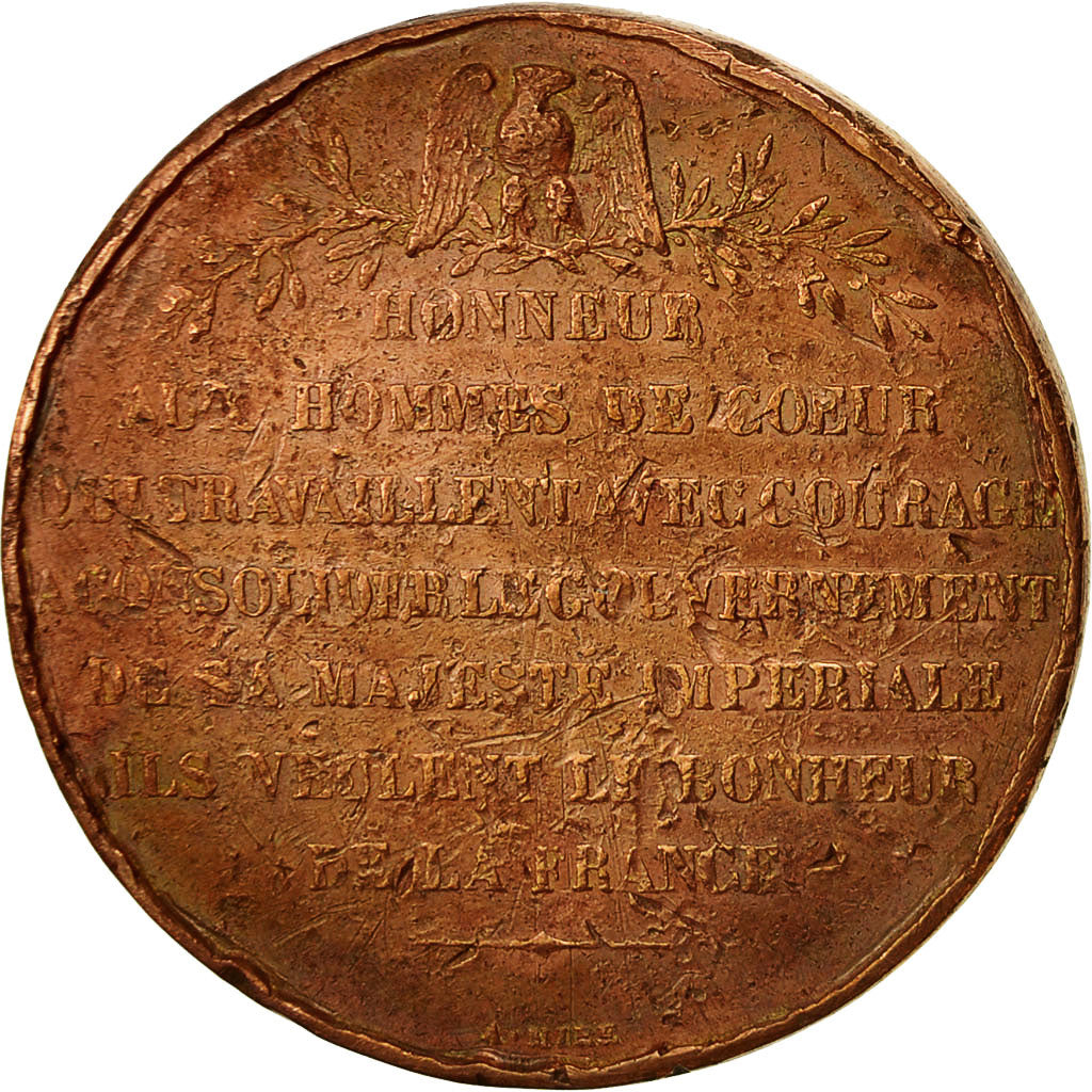 France, Medal, Second Empire, Consolidation du Gouvernement, Mire, VF(20-25)