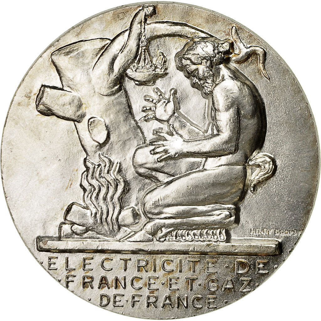 France, Medal, Électricité de France et gaz de France, Dropsy, MS(63)