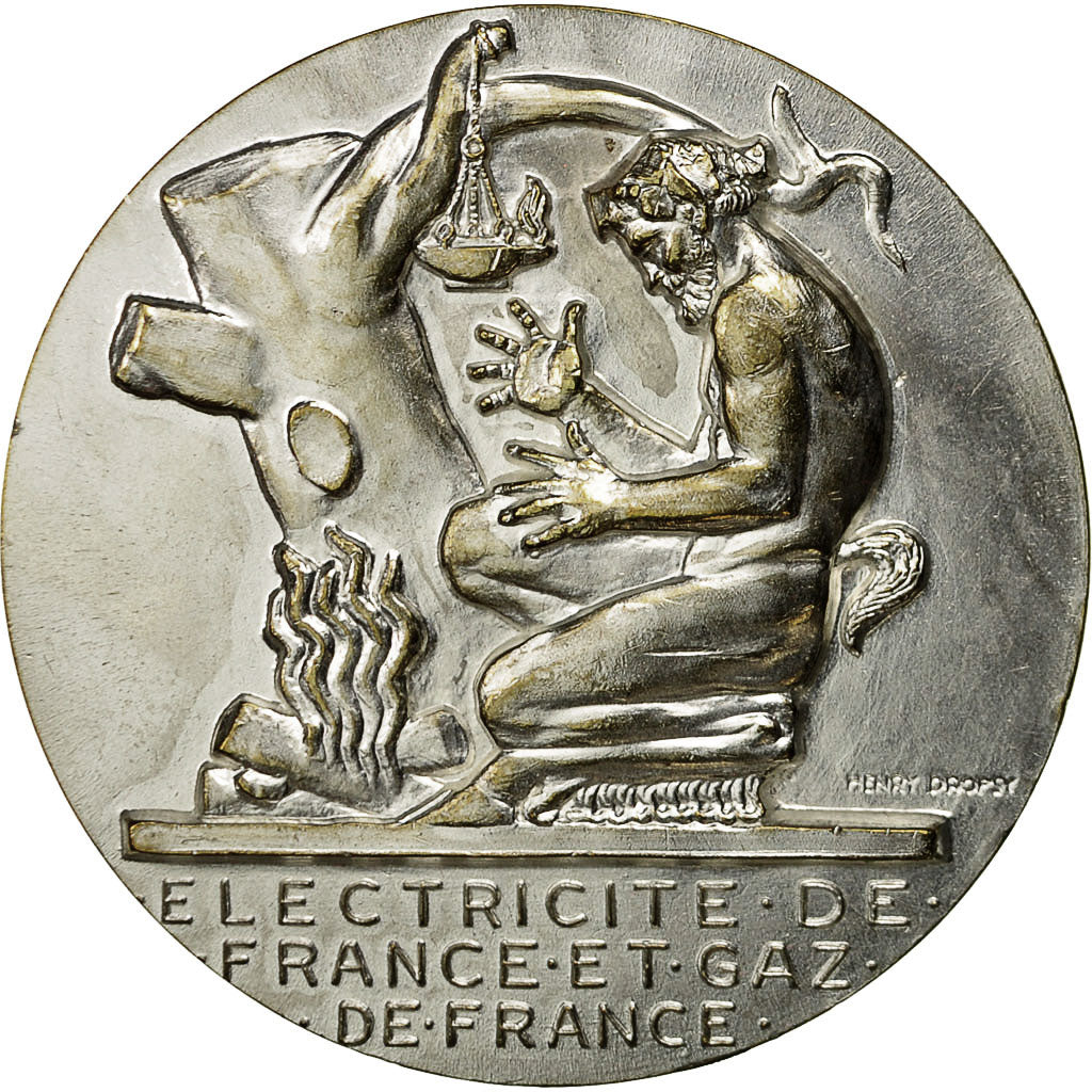 France, Medal, Électricité de France et gaz de France, Dropsy, MS(60-62)