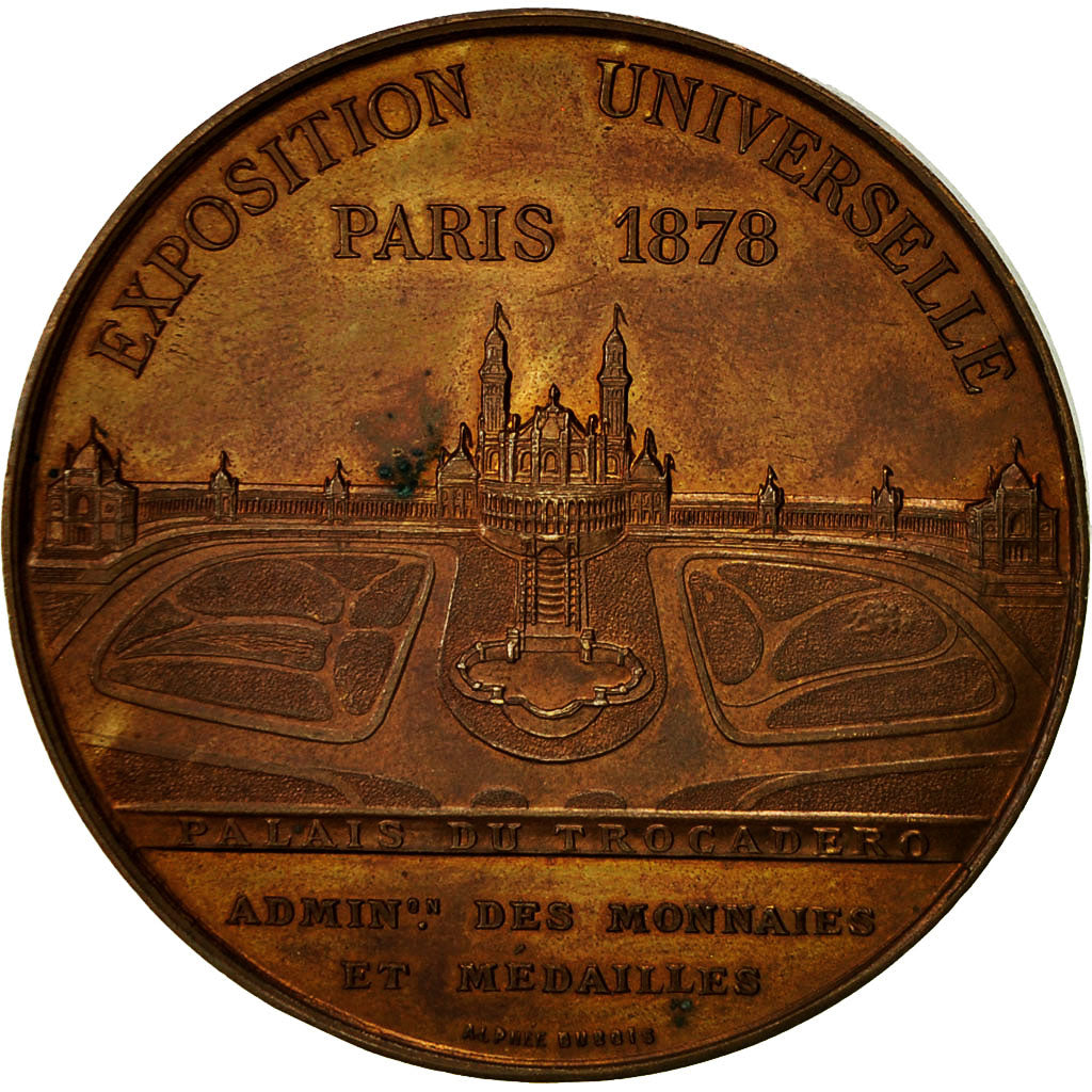 France, Medal, Exposition Universelle de Paris, Trocadéro, 1878, Oudiné