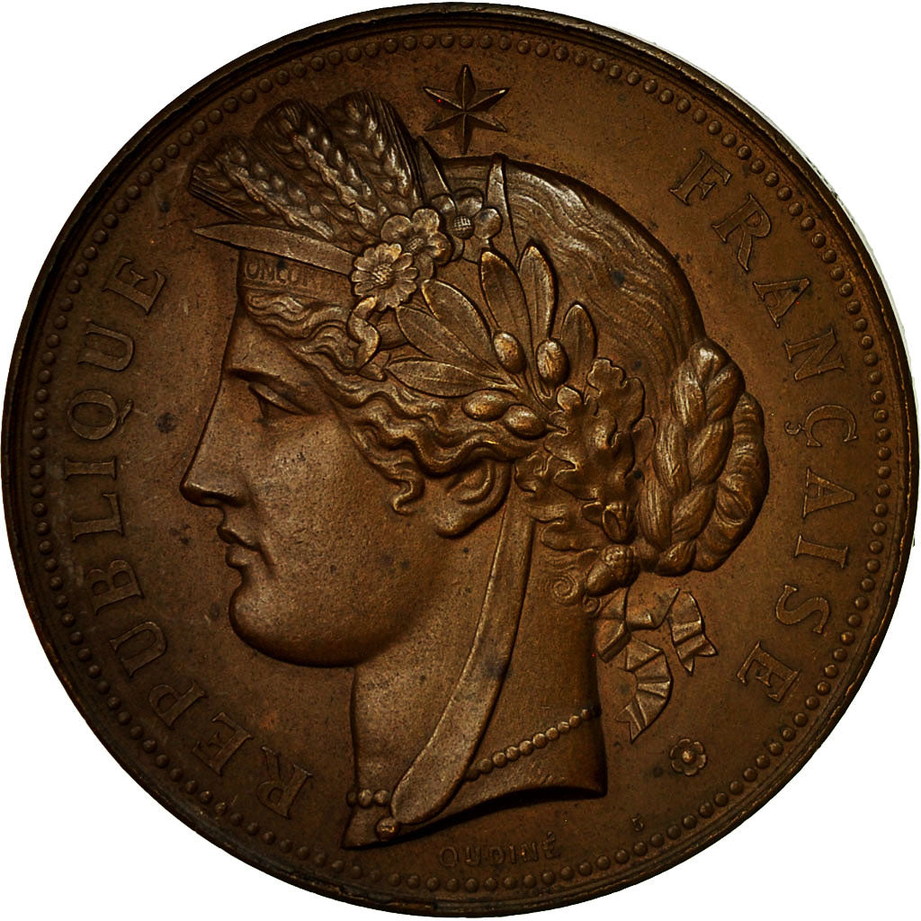 France, Médaille, Exposition Universelle de Paris, Trocadéro, 1878, Oudiné