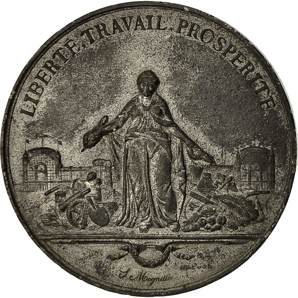 France, Medal, Exposition Universelle de Paris, Trocadéro, 1878, VF(30-35), Tin