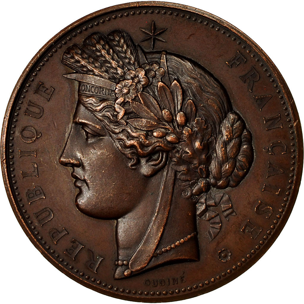 Francja, Medal, Caisse des Ecoles du XIIème Arrondissement, 1875, Oudiné