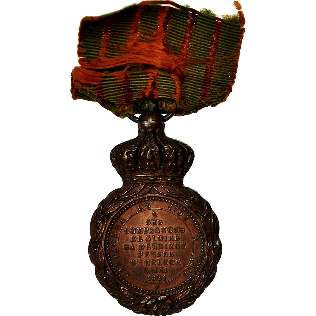 France, Medal, Médaille de Saint Hélène, 1857, AU(55-58), Bronze