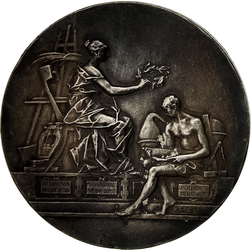 France, Medal, Chambre de Commerce de Tourcoing, 1910, Rivet, AU(50-53), Silver