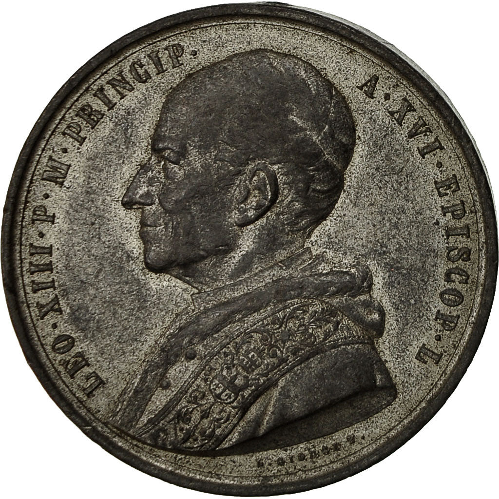 Vaticano, medaglia, Le Pape Léon XIII, 1843, Giorgi, BB, Stagno