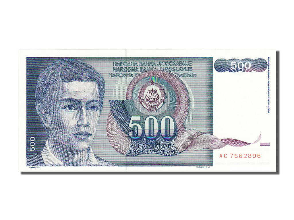 Billete, 500 Dinara, 1990, Yugoslavia, UNC