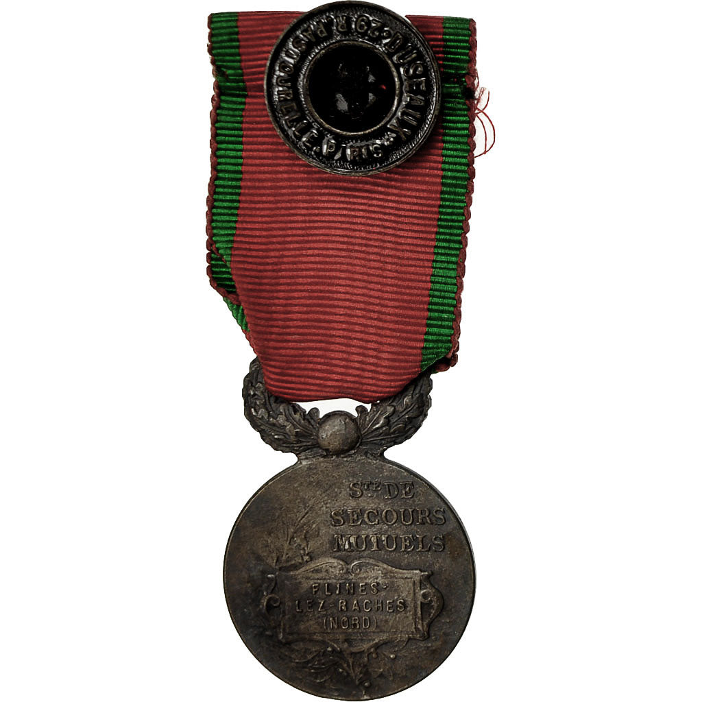 France, Société de Secours Mutuels, Flines-Les-Raches, Nord, Medal, Excellent