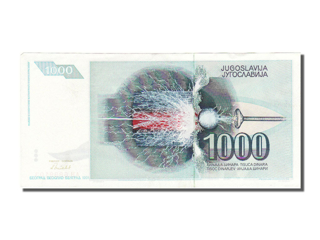 Yugoslavia, 1000 Dinara, 1991, KM #110, UNC(63), AH 6899103