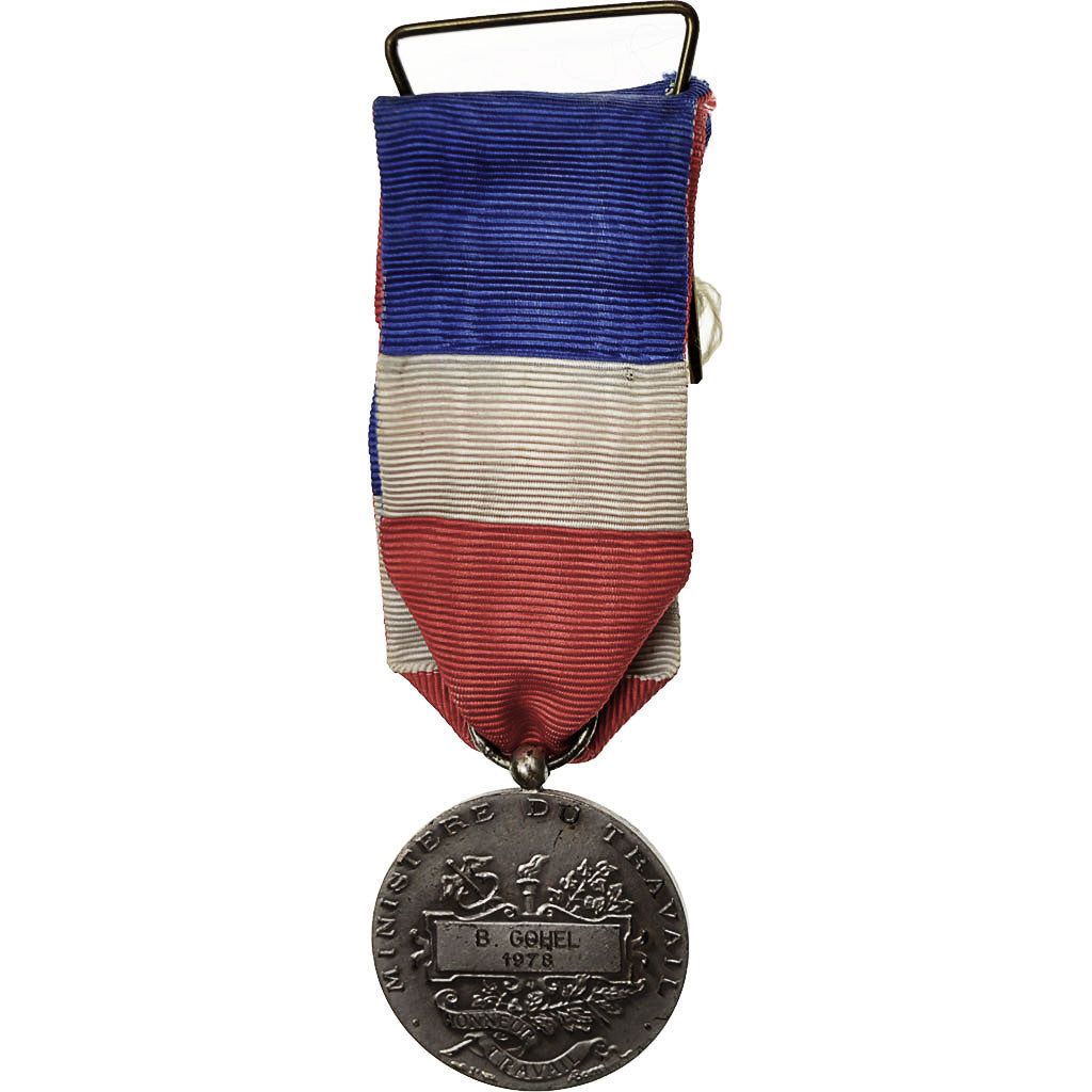 France, Médaille d'honneur du travail, Medal, 1978, Excellent Quality, Borrel