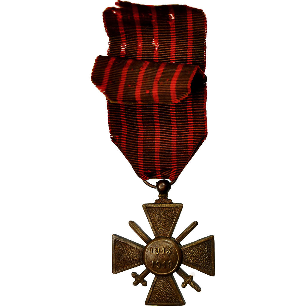 France, Croix de Guerre, Une Etoile, Médaille, 1914-1918, Très bon état