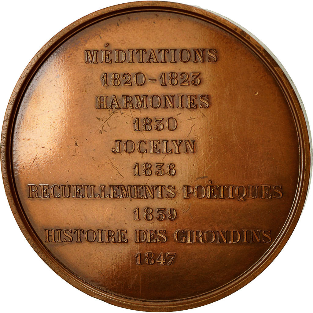 Frankreich, Medaille, Alphonse de Lamartine, 1971, Borrel, VZ+, Bronze