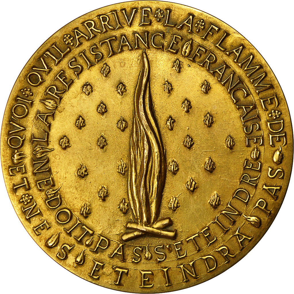 France, Médaille, La Résistance, De Jeager, SUP+, Gilt Bronze