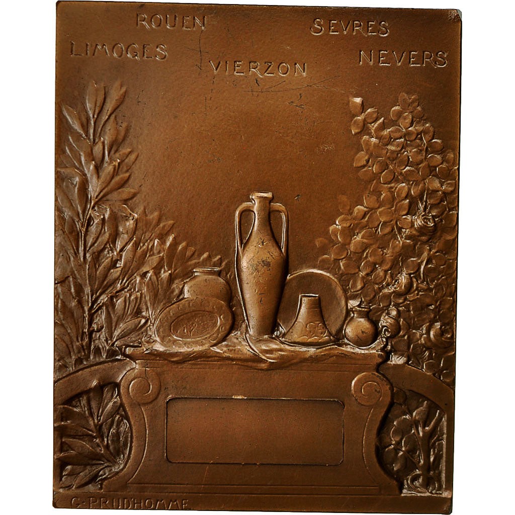Francia, medalla, Art, Céramique, 1976, Prud'homme.G, MBC+, Bronce