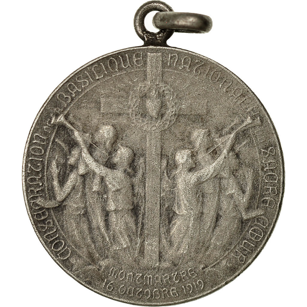 France, Medal, Religion, Consécration, Basilique du Sacré Coeur, 1919