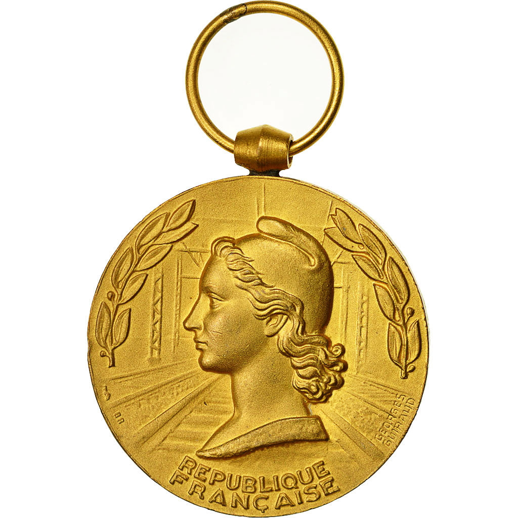 Frankreich, Medaille, Honneur des Chemins de Fer, 1954, Guiraud, UNZ, Gilt