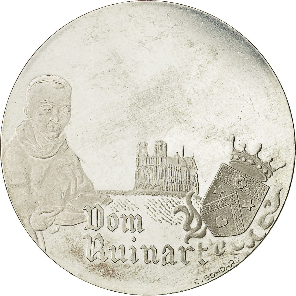 Frankrijk, Medaille, Champagne France, Dom Ruinart, C. Gondard, PR+, Zilver