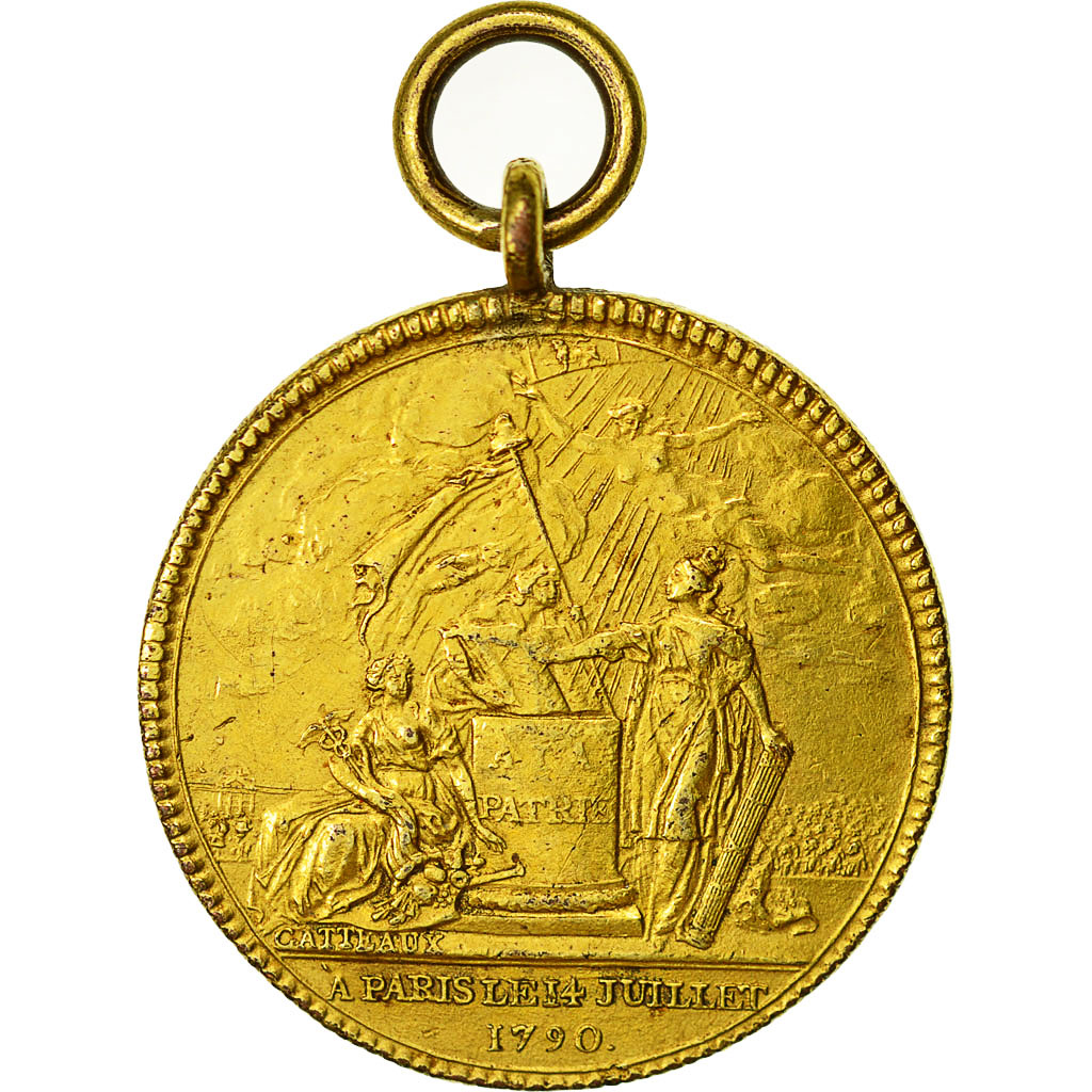 France, Medal, Constitution, Confédération des François, Paris, 1790