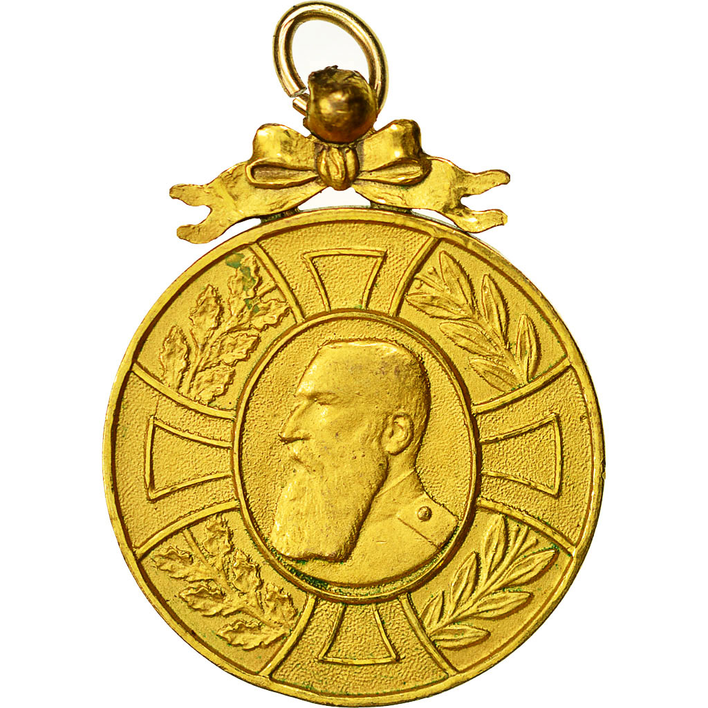 Belgien, Léopold II, Medaille, 1865-1905, Excellent Quality, Gilt Bronze, 31