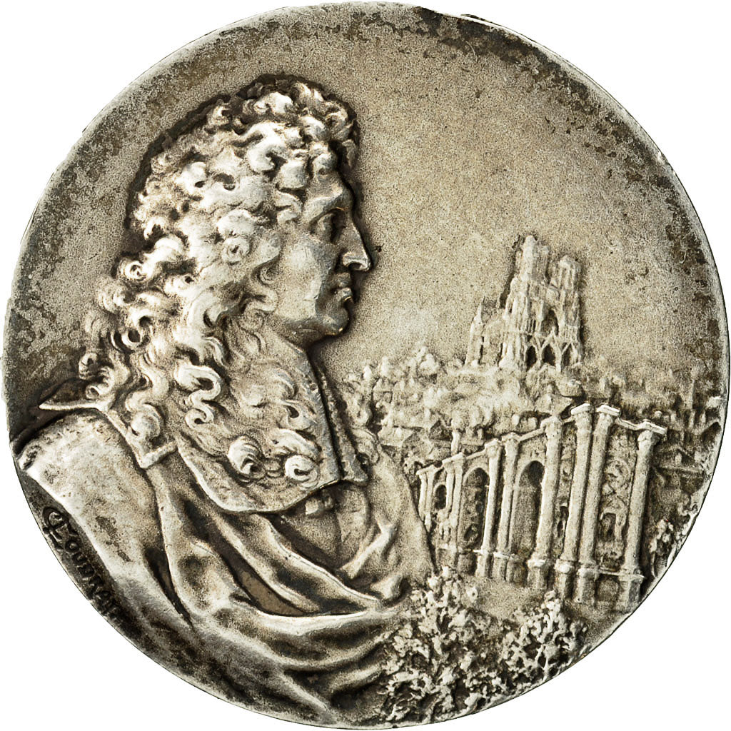 France, Medal, Chambre de commerce de Reims, Coudray, AU(50-53), Silver