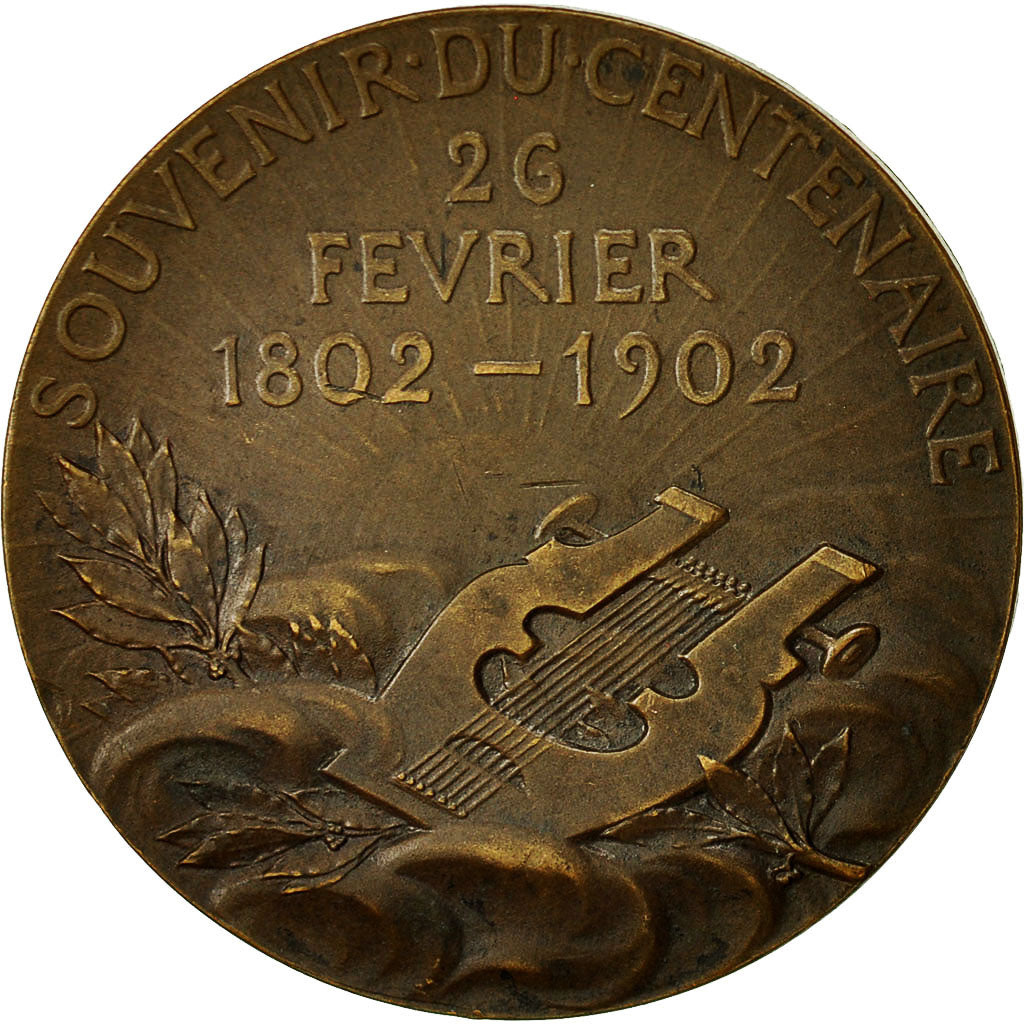 France, Medal, Victor Hugo, Souvenir du Centenaire, Chaplain, AU(55-58), Bronze