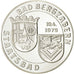 Alemania, medalla, Bad Bergzabern, 100 Jahre Kurort, 1975, SC, Plata