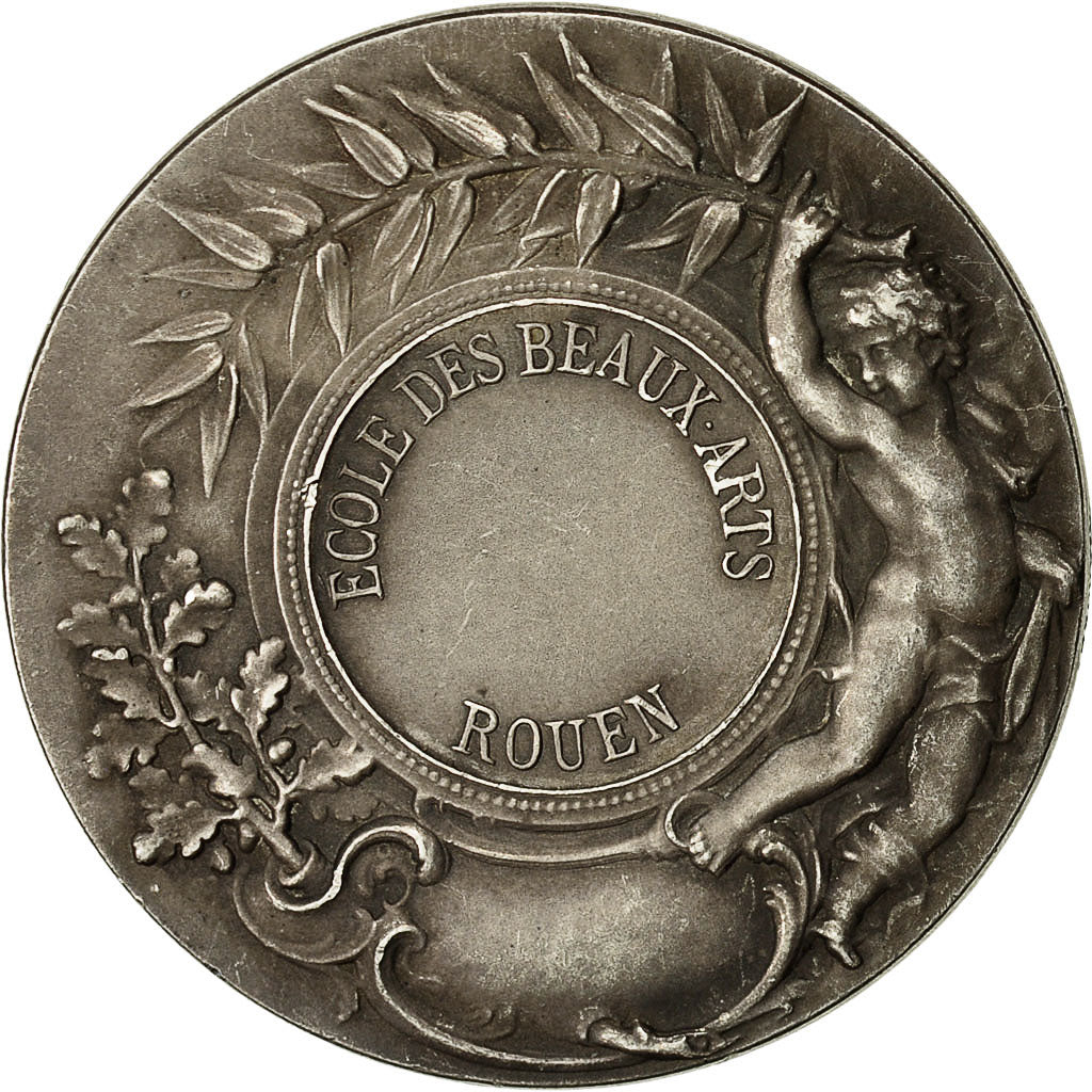 France, Medal, Concours des beaux Arts de Rouen, Rivet, AU(55-58), Silver