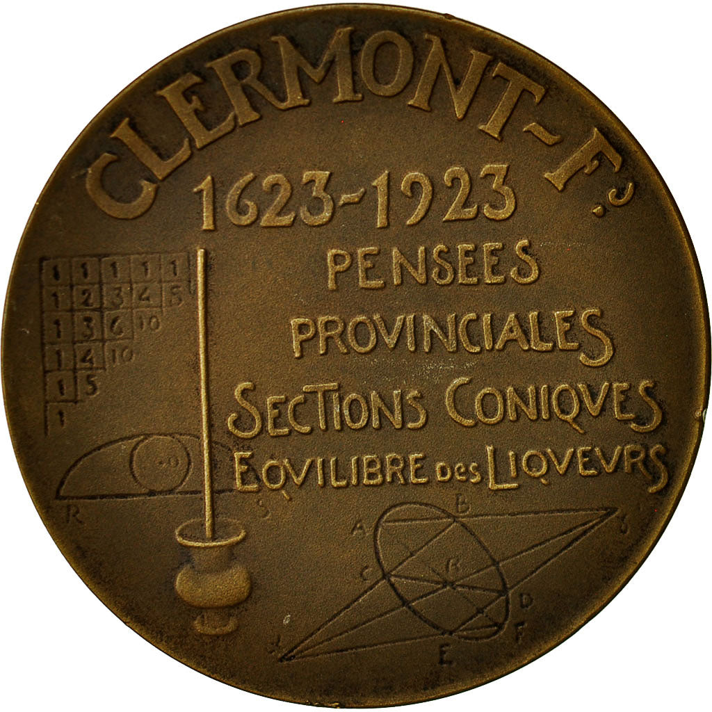 France, Medal, Blaise Pascal, Clermont-Ferrant, AU(55-58), Bronze