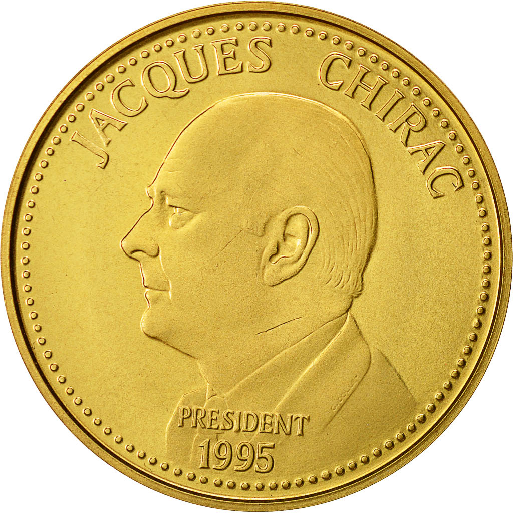 France, Médaille, Jacques Chirac, Elections Présidentielles, 1995, FDC, Gilt