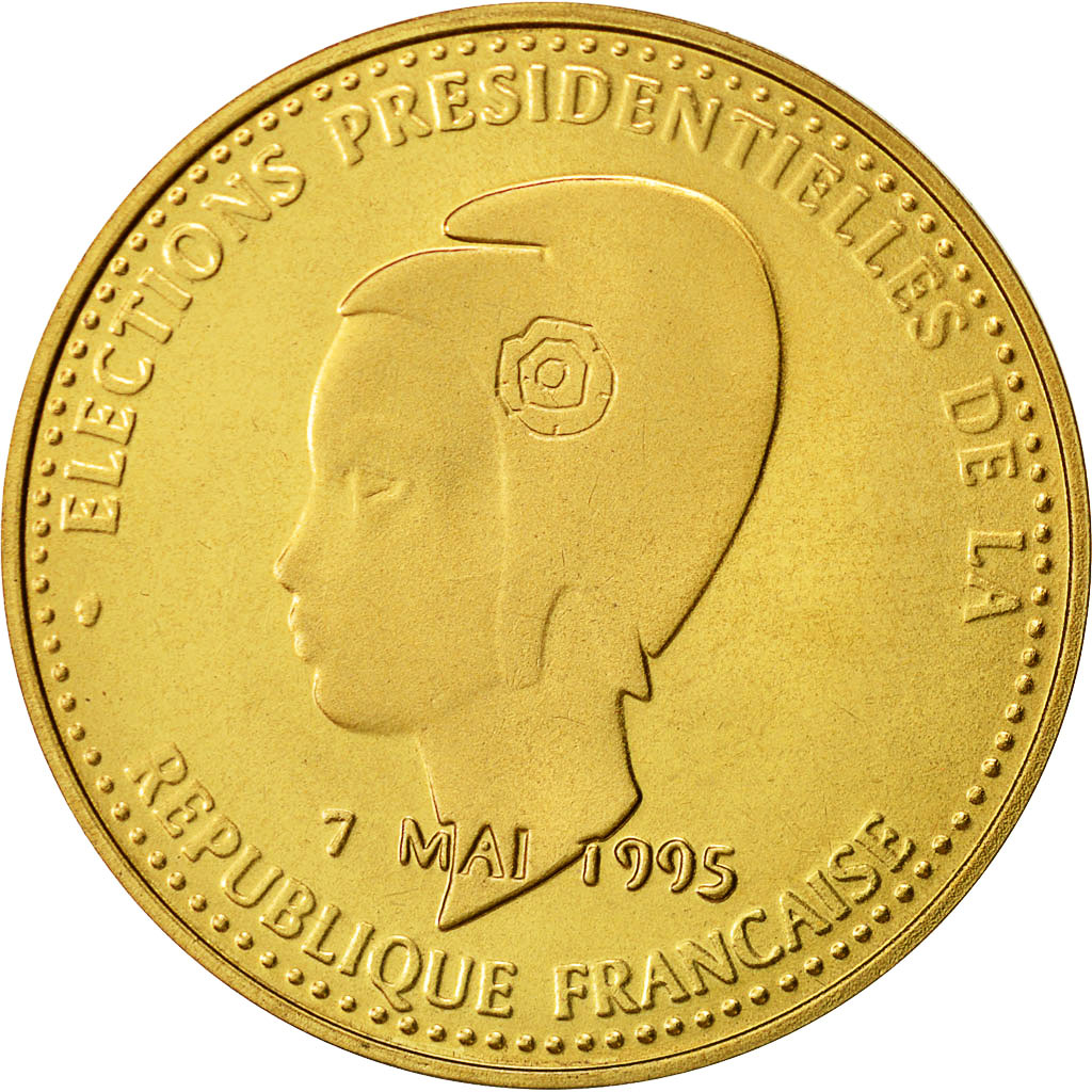 France, Médaille, Jacques Chirac, Elections Présidentielles, 1995, FDC, Gilt