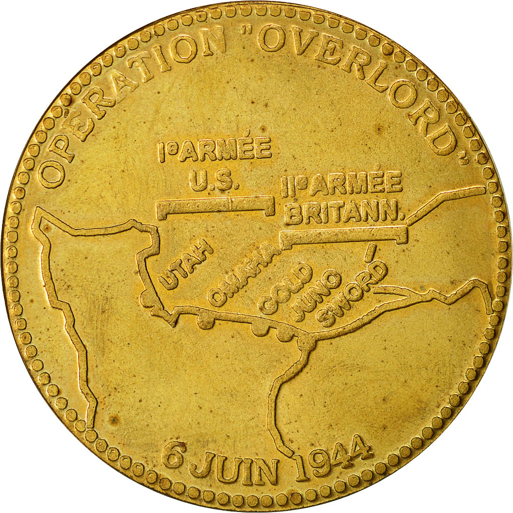 France, Medal, Opération Overlord, 50ème Anniversaire du Débarquement, 1994