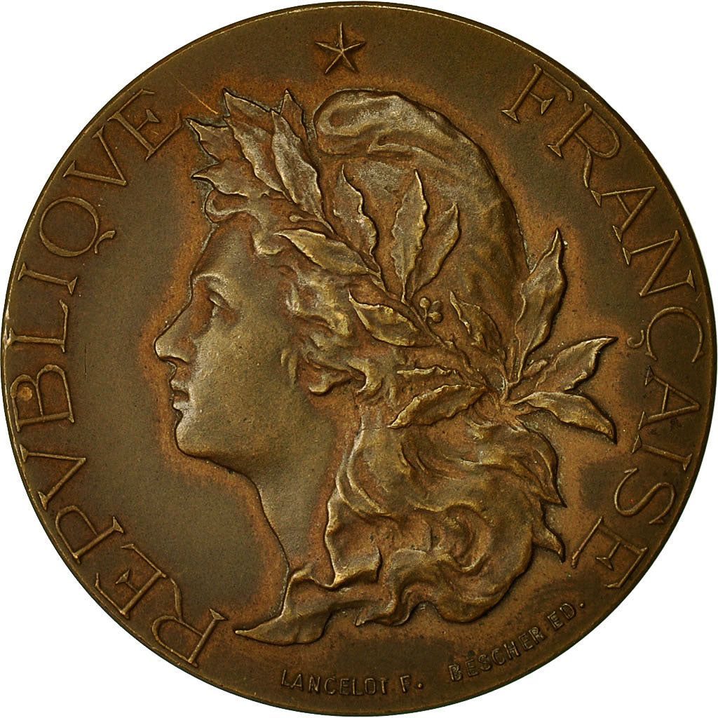France, Medal, Société Nationale des Conférences Populaires, 1900, Lancelot