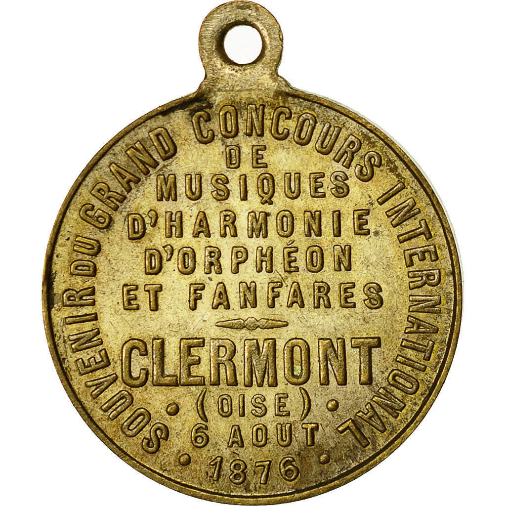 France, Medal, Concours International de Musique de Clermont (Oise), 1876