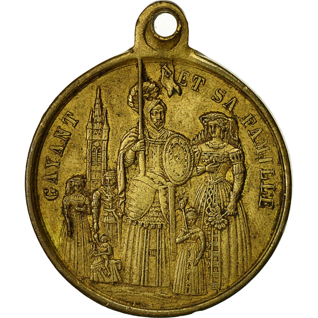 Frankrijk, Medaille, Fête Communale de la Ville de Douai, Gayant, ZF+, Koper