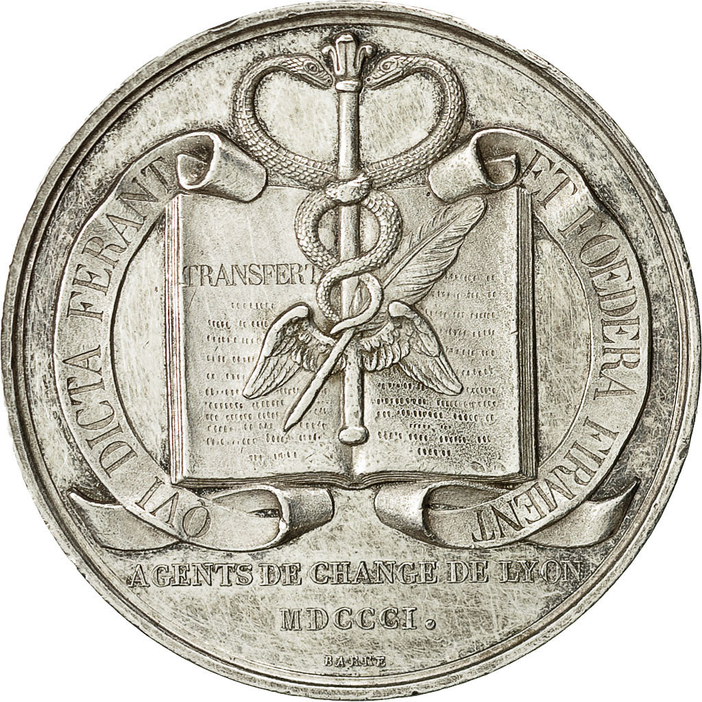 France, Médaille, Agents de Change de Lyon, Barre, SUP, Argent