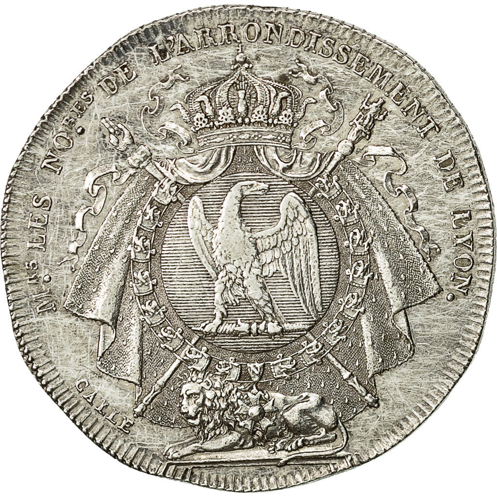 France, Médaille, Notaires de Lyon, 1805, Galle, SUP, Argent
