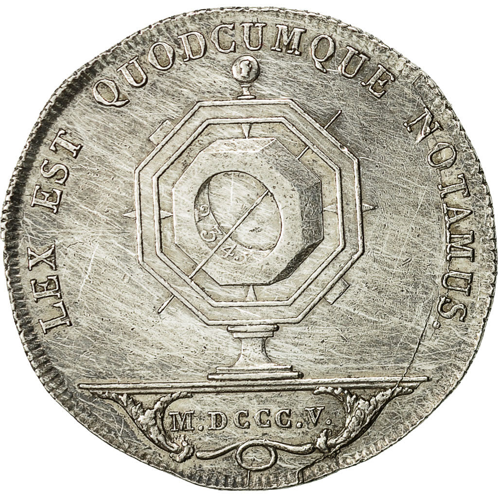France, Médaille, Notaires de Lyon, 1805, Galle, SUP, Argent
