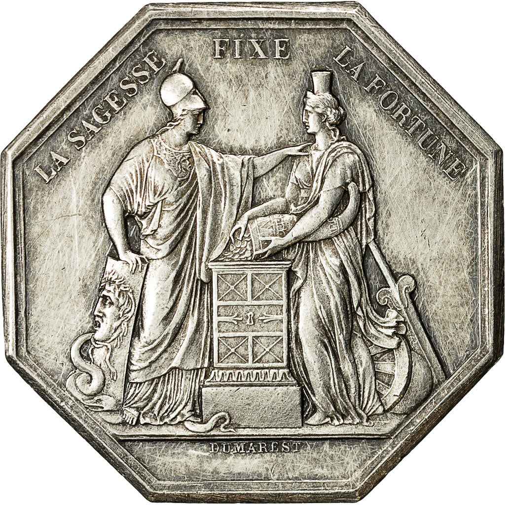 Frankrijk, Token, Banque de France, An VIII, Dumarest, PR, Zilver