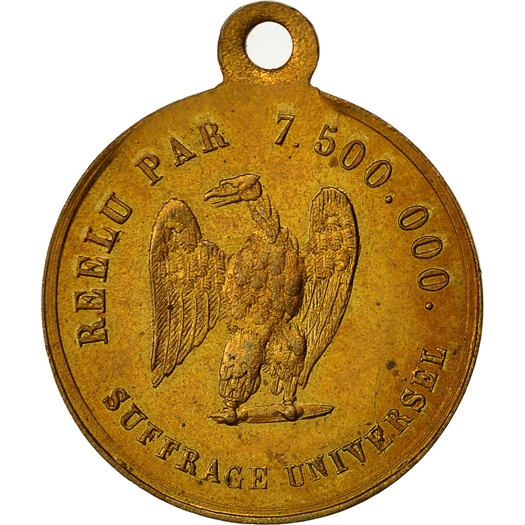 France, Medal, Louis Napoléon Bonaparte Réélu au Suffrage Universel