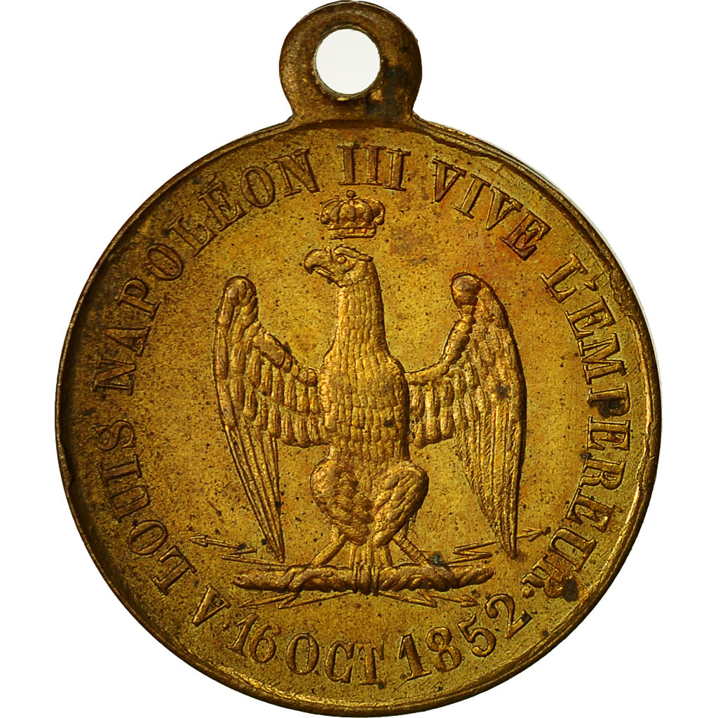 France, Médaille, Louis Napoléon Bonaparte Empereur, 1852, SUP, Cuivre