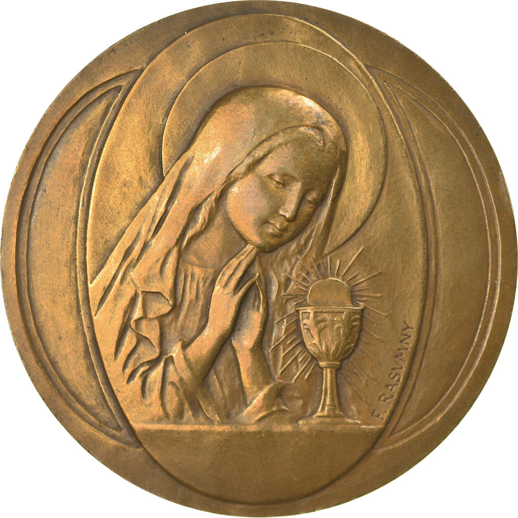 France, Medal, Souvenir de Communion, Religions & beliefs, Rasumny, AU(55-58)