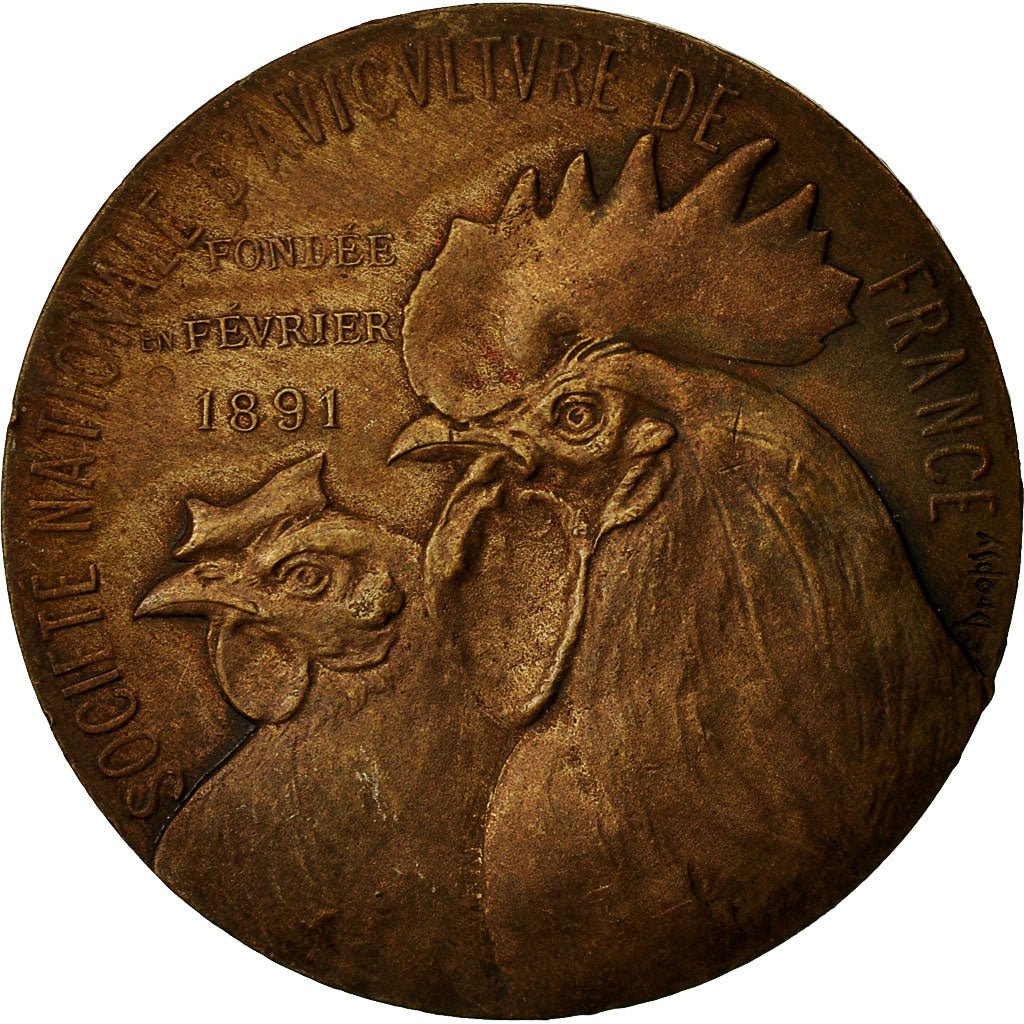 Frankrijk, Medaille, Société Centrale d'Aviculture de France, 1891, Dropsy