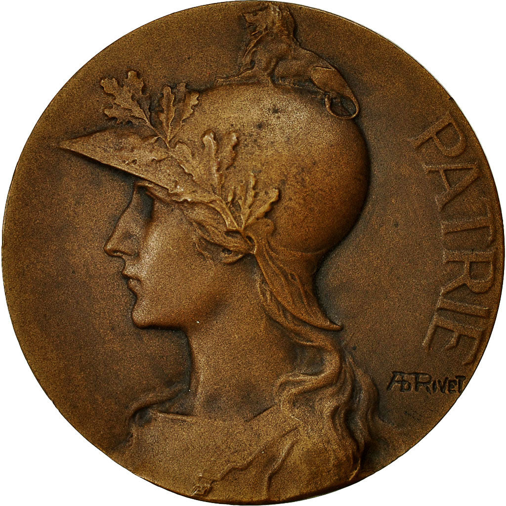 Francia, medalla, Société d'Etudes Sanitaires de l'Aube, 1912, Rivet, EBC