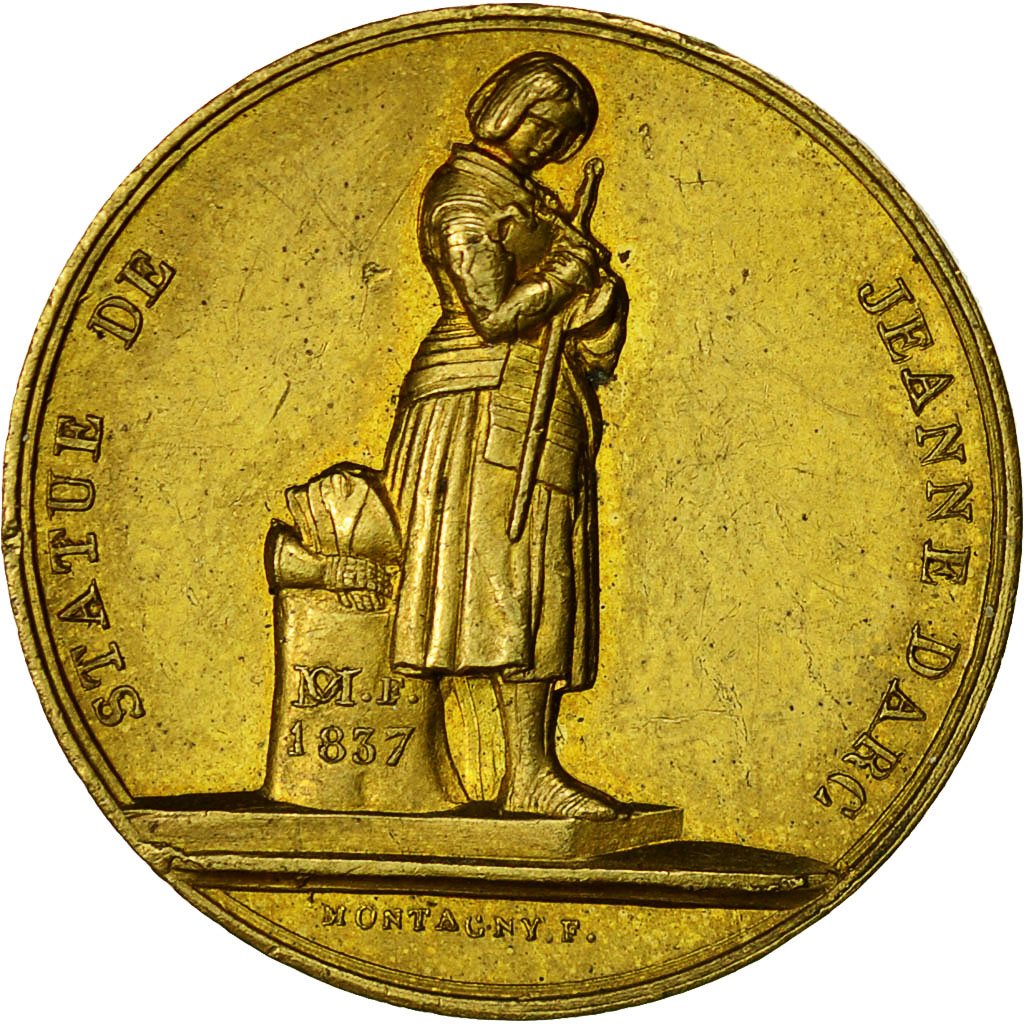 Frankrijk, Medaille, Statue de Jeanne d'Arc, Marie d'Orléans, 1837, Montagny