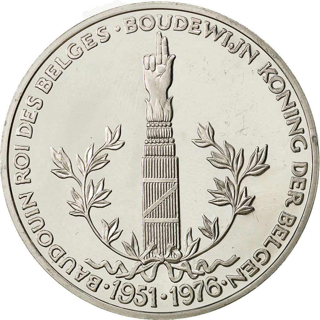 Belgium, Medal, Baudouin, Roi des Belges, MS(64), Silver