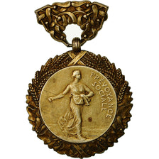 France, Prévoyance Sociale, Médaille, Très bon état, Lenoir, Vermeil, 32