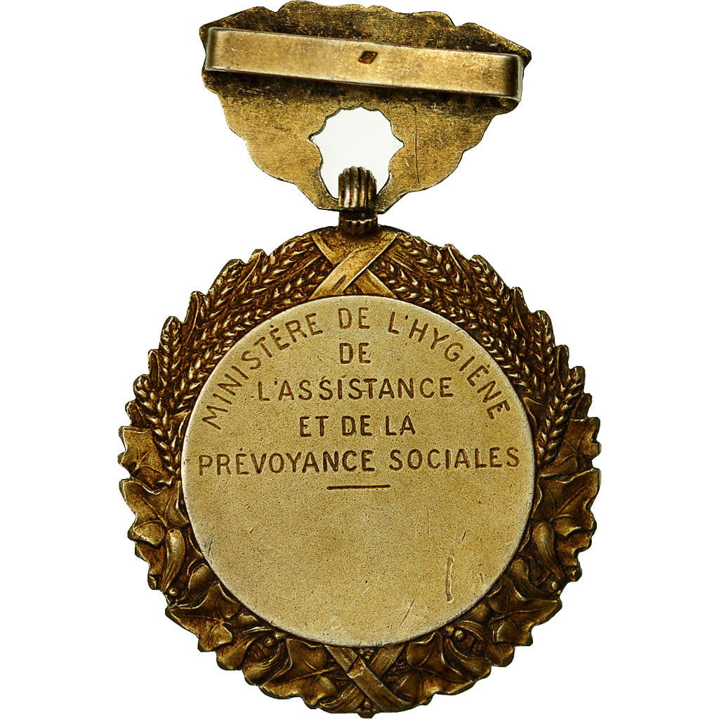 France, Prévoyance Sociale, Medal, Very Good Quality, Lenoir, Vermeil, 32