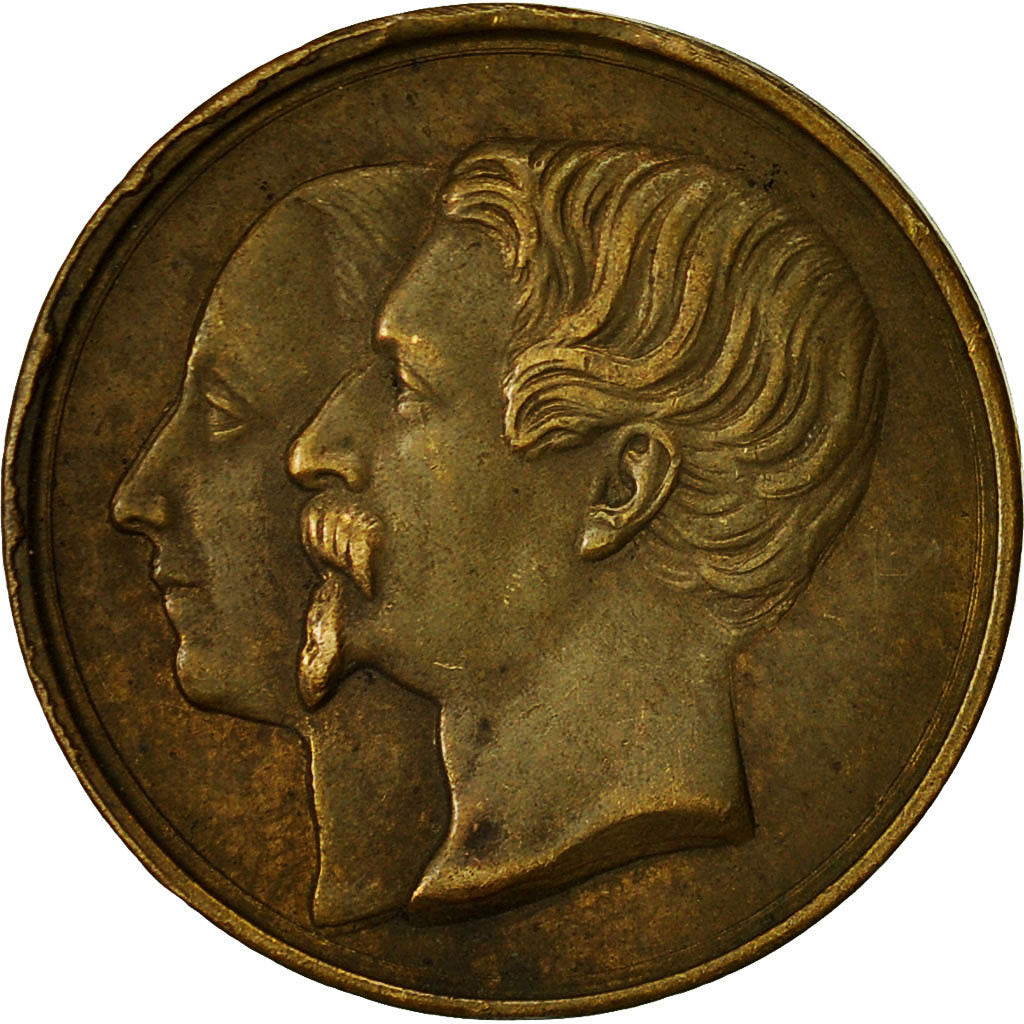 France, Medal, Mariage de Napoléon III et d'Eugénie, 1853, AU(50-53), Copper